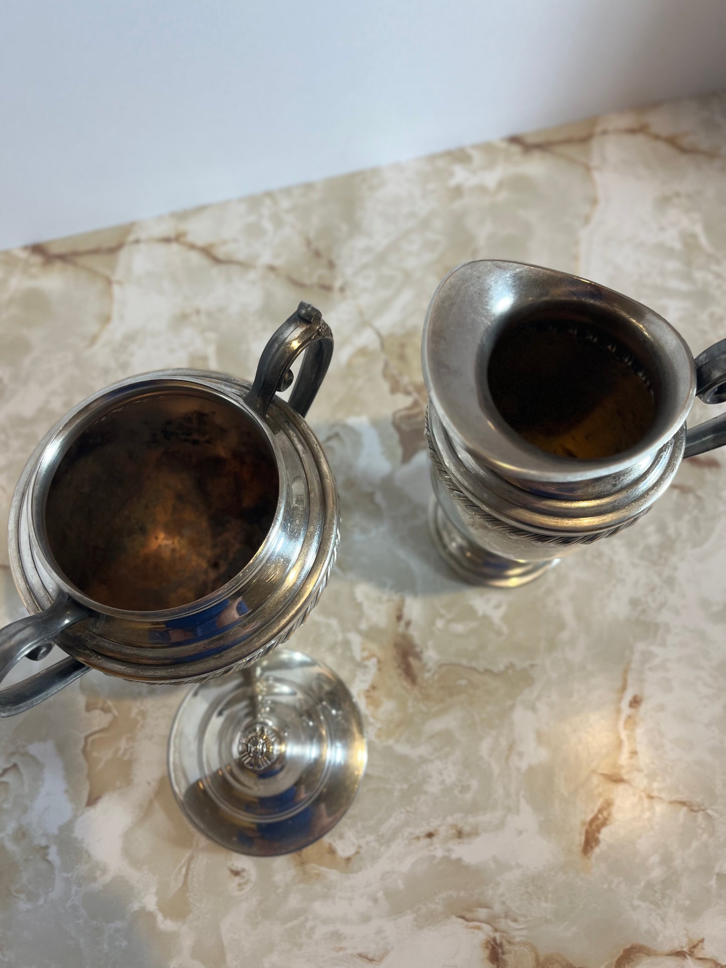 WA Rogers Silver Plate Cream and Sugar Set