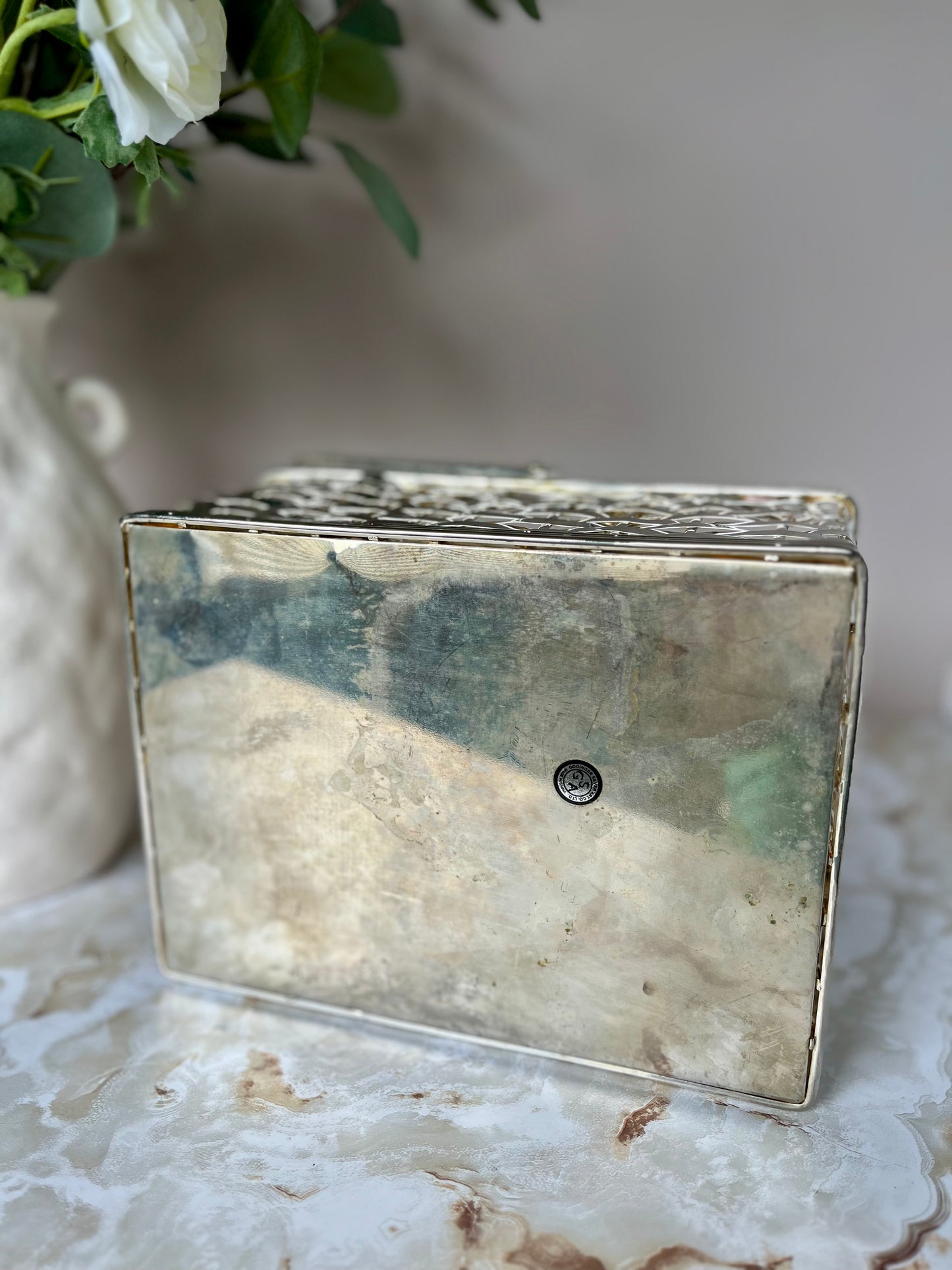 Godinger Silver Plate Woven Basket