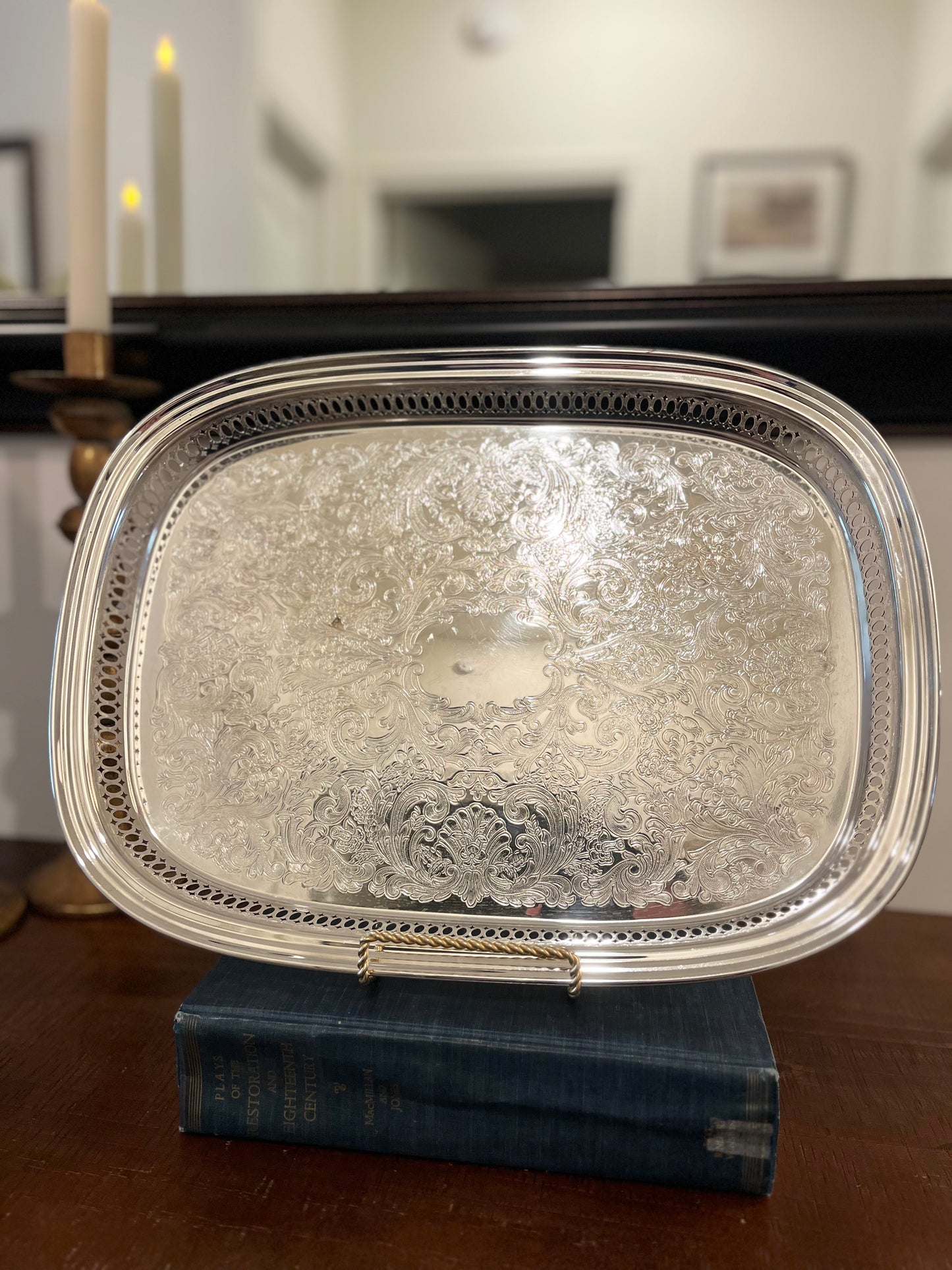 Oneida Silverplate Gallery Tray