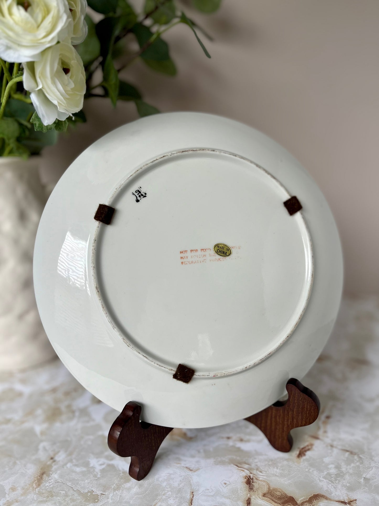 Asian Inspired Ceramic Plate