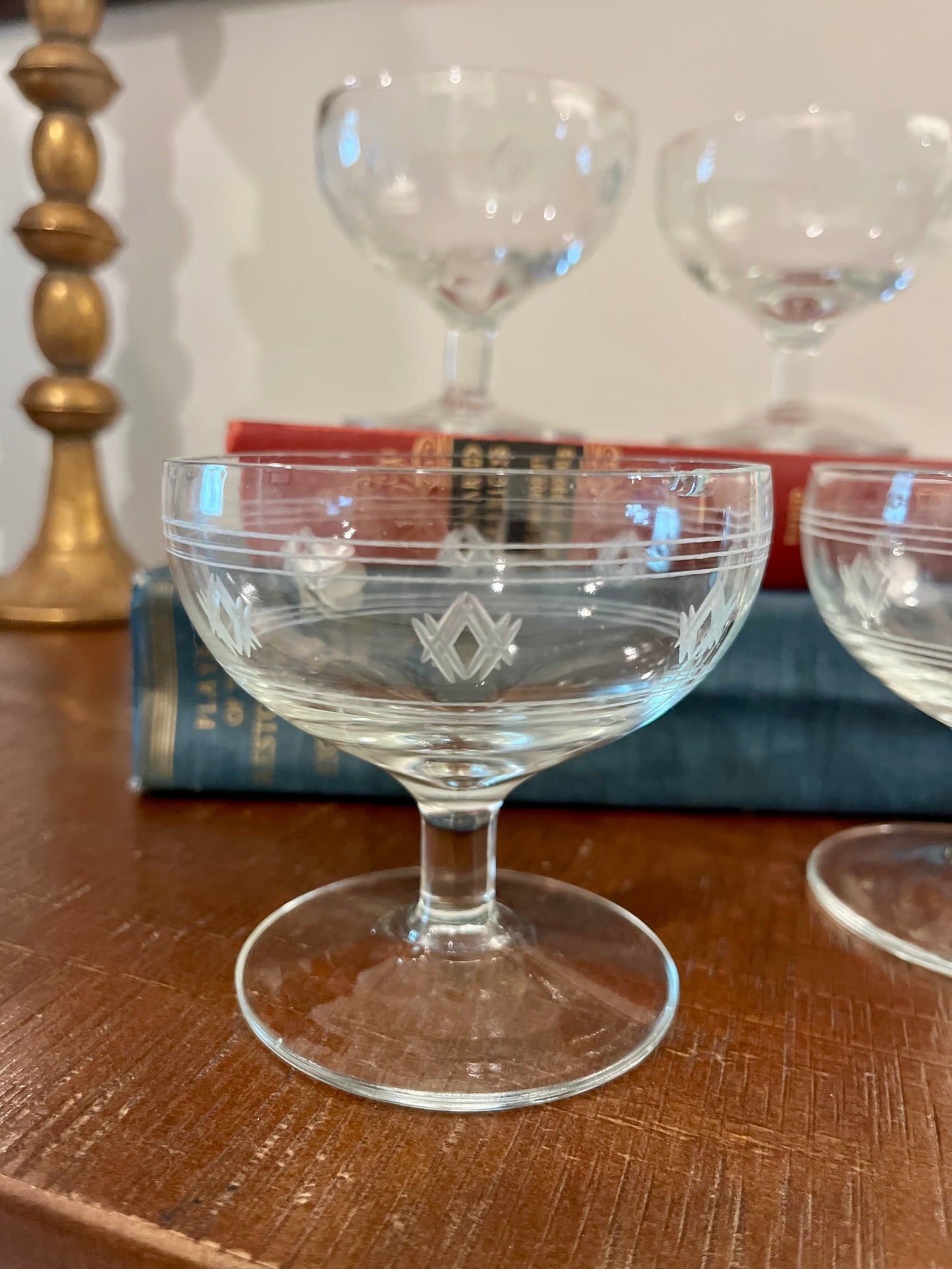 Set of 4 Standard Glass Sherbet/Champagne Coupes