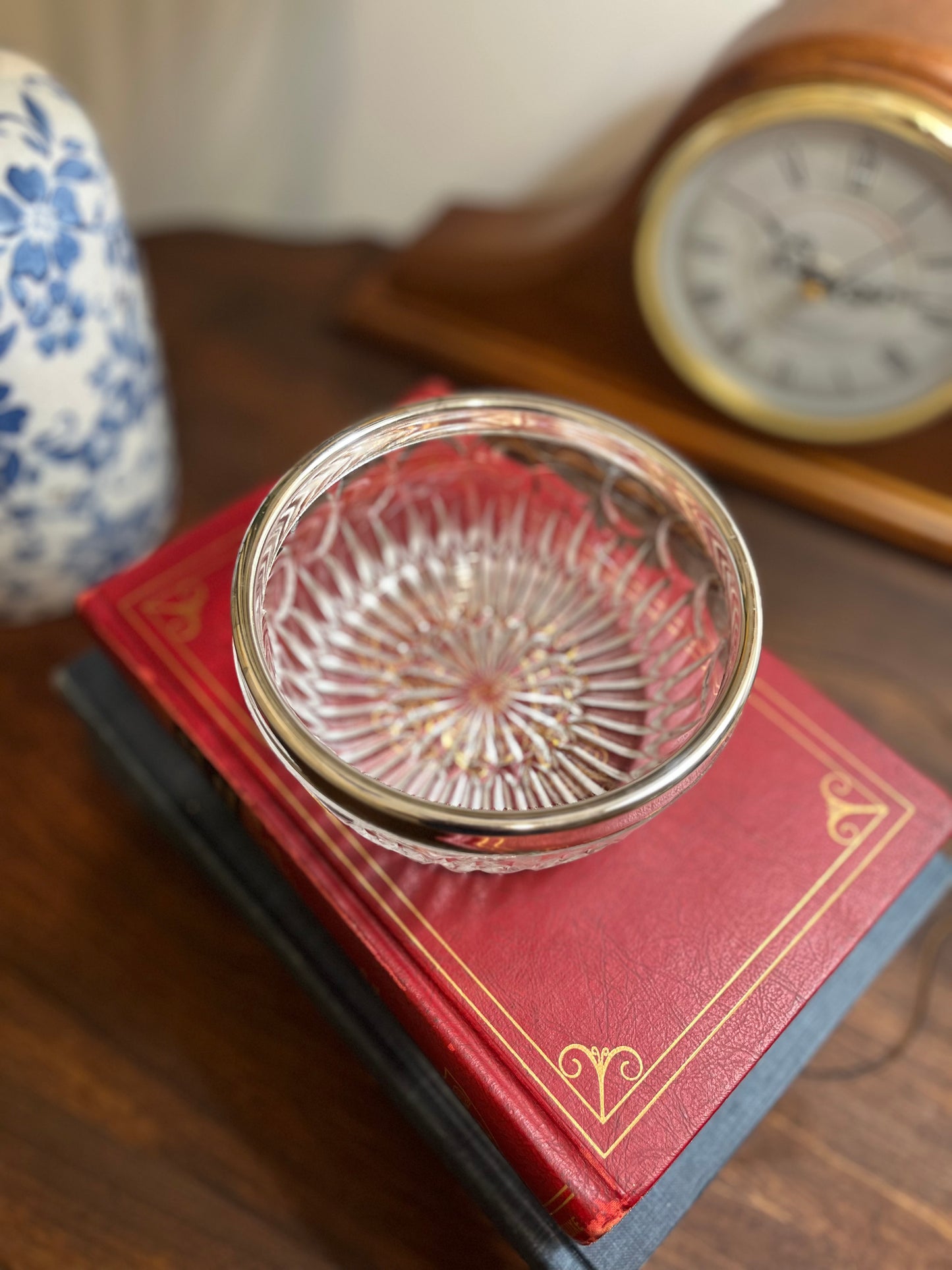 1950s Leonard of Italy Thumbprint Crystal Bowl