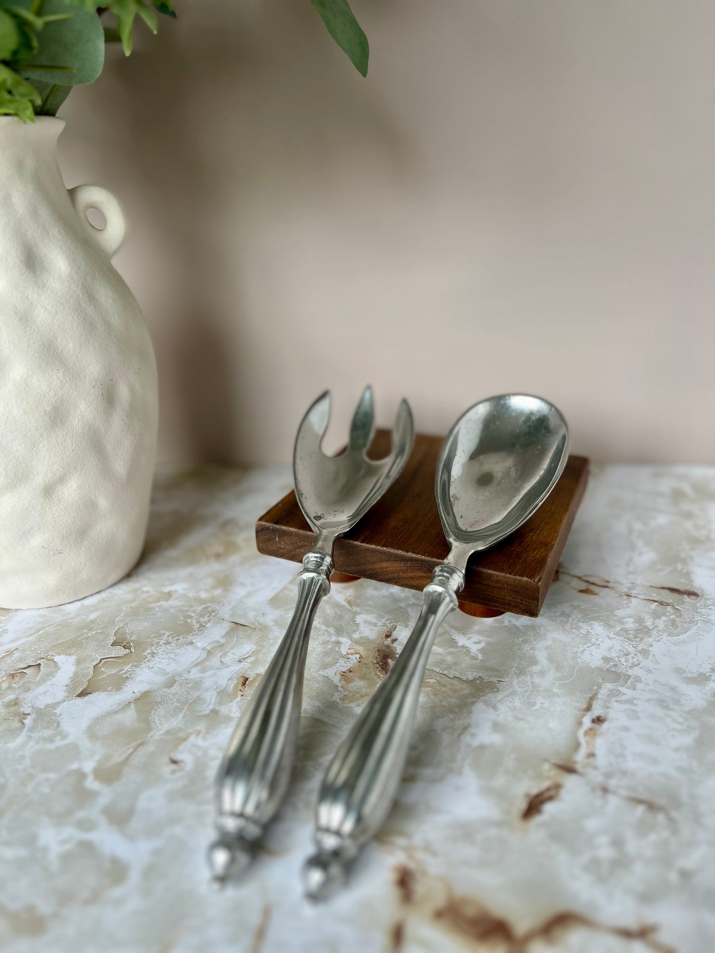 Cast Aluminum Salad Serving Set
