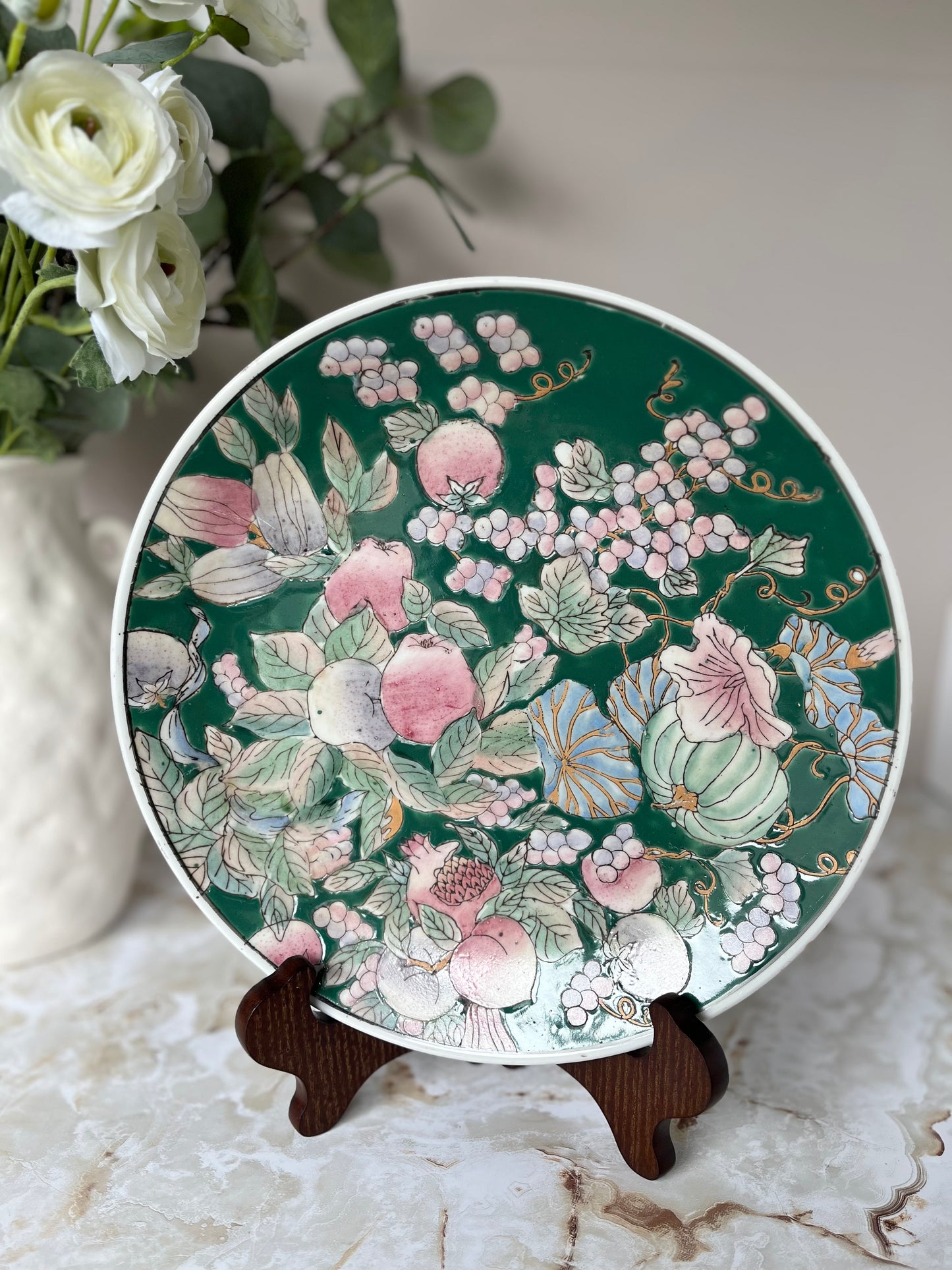 Asian Inspired Ceramic Plate