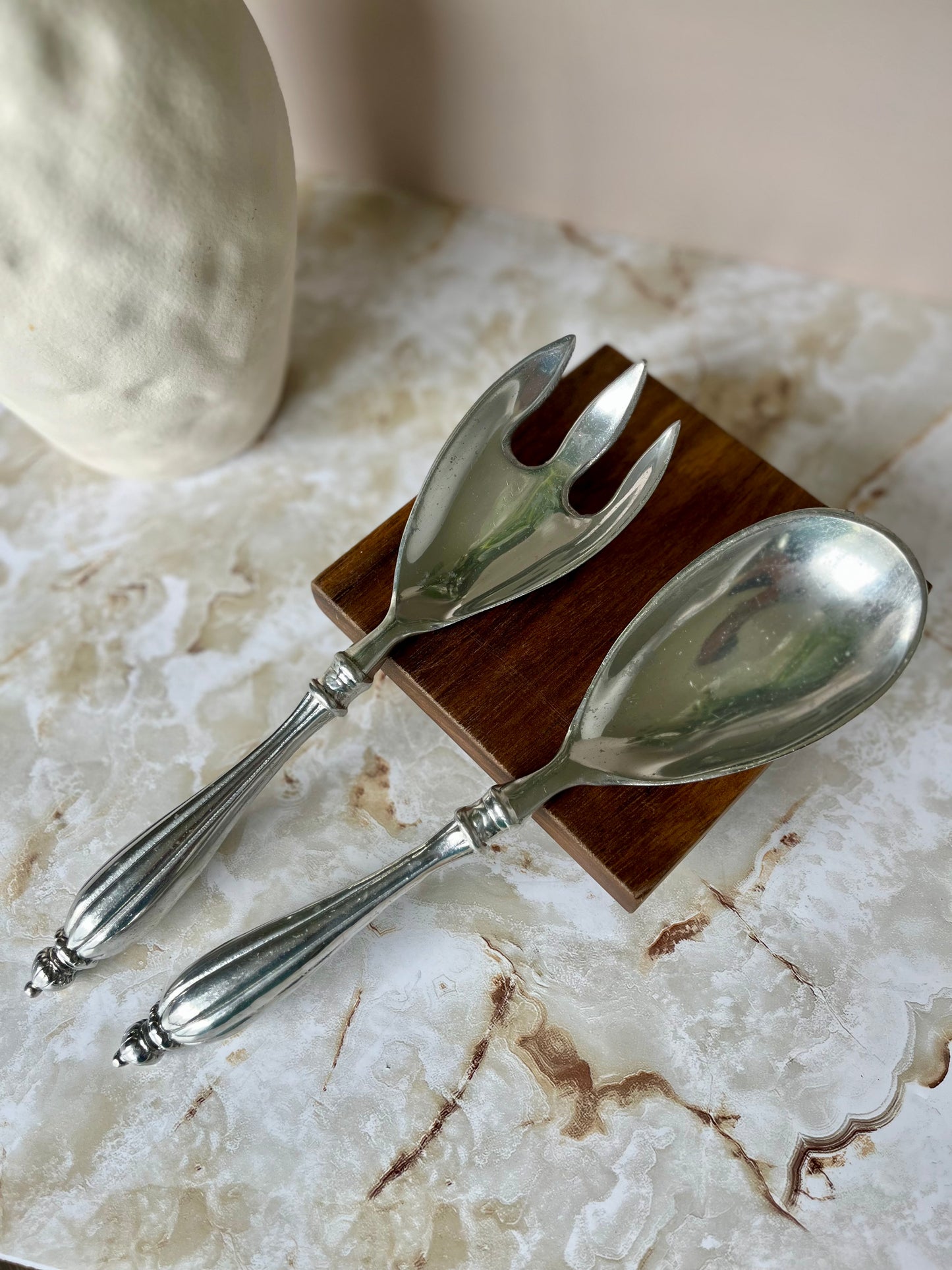 Cast Aluminum Salad Serving Set