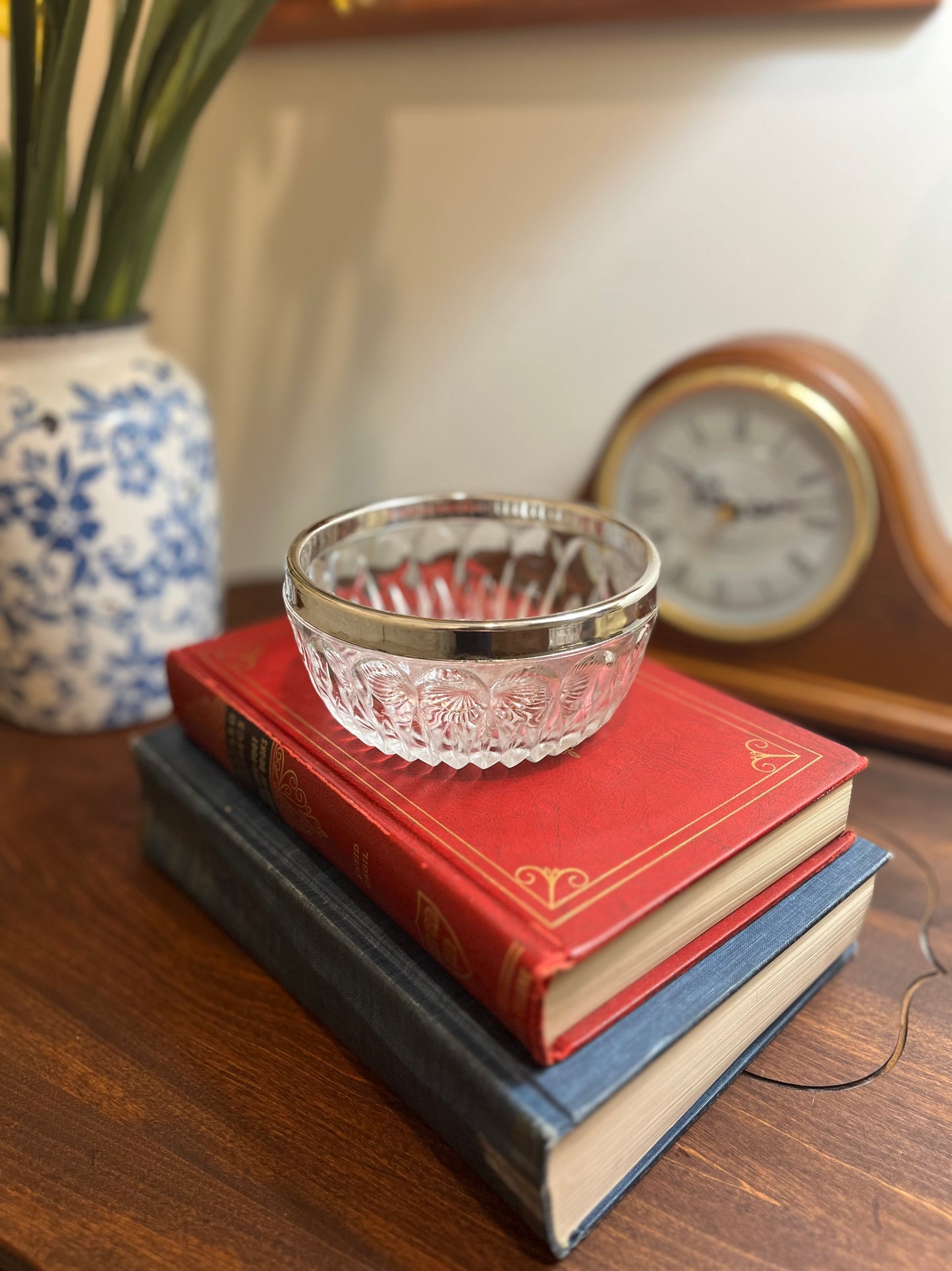 1950s Leonard of Italy Thumbprint Crystal Bowl
