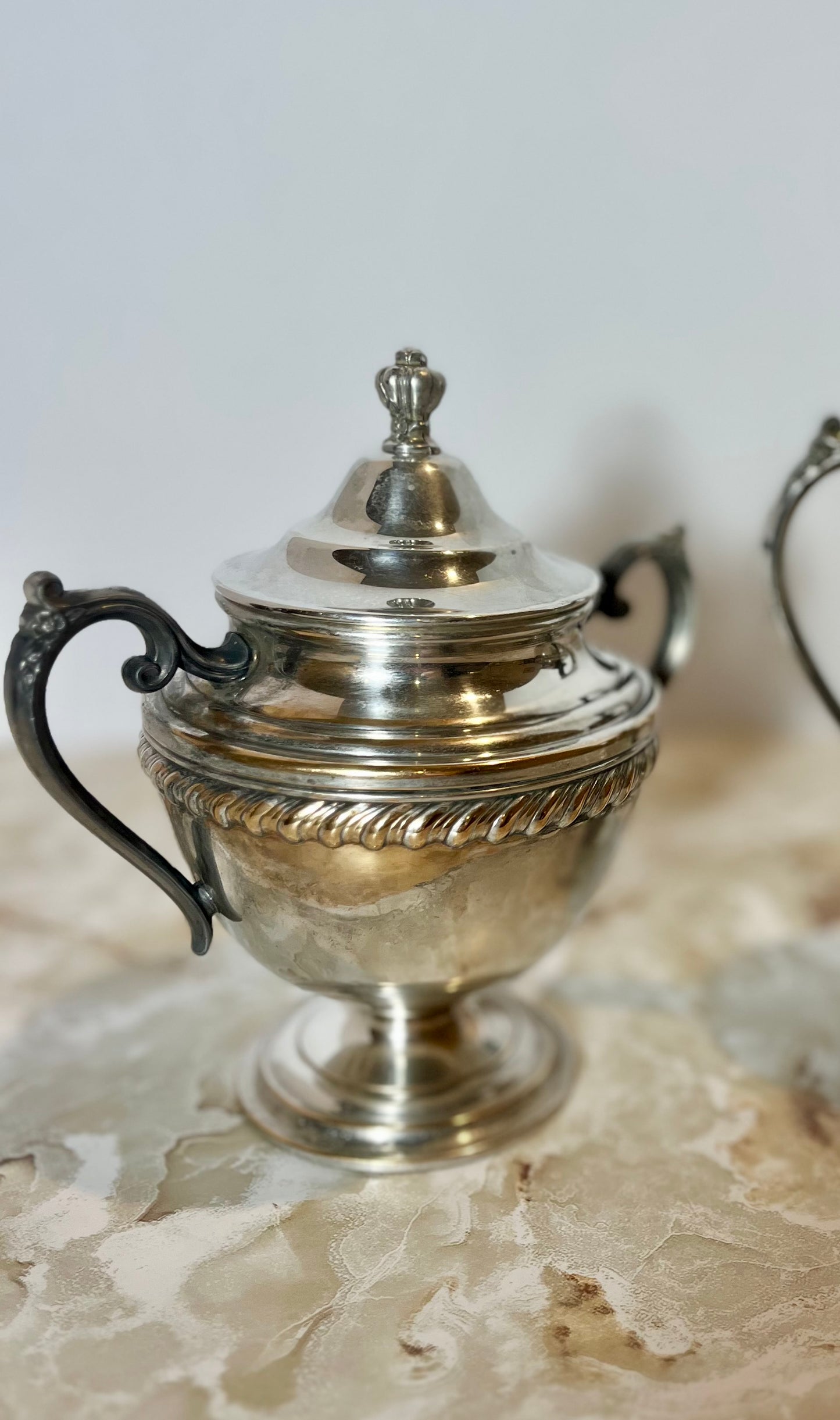 WA Rogers Silver Plate Cream and Sugar Set