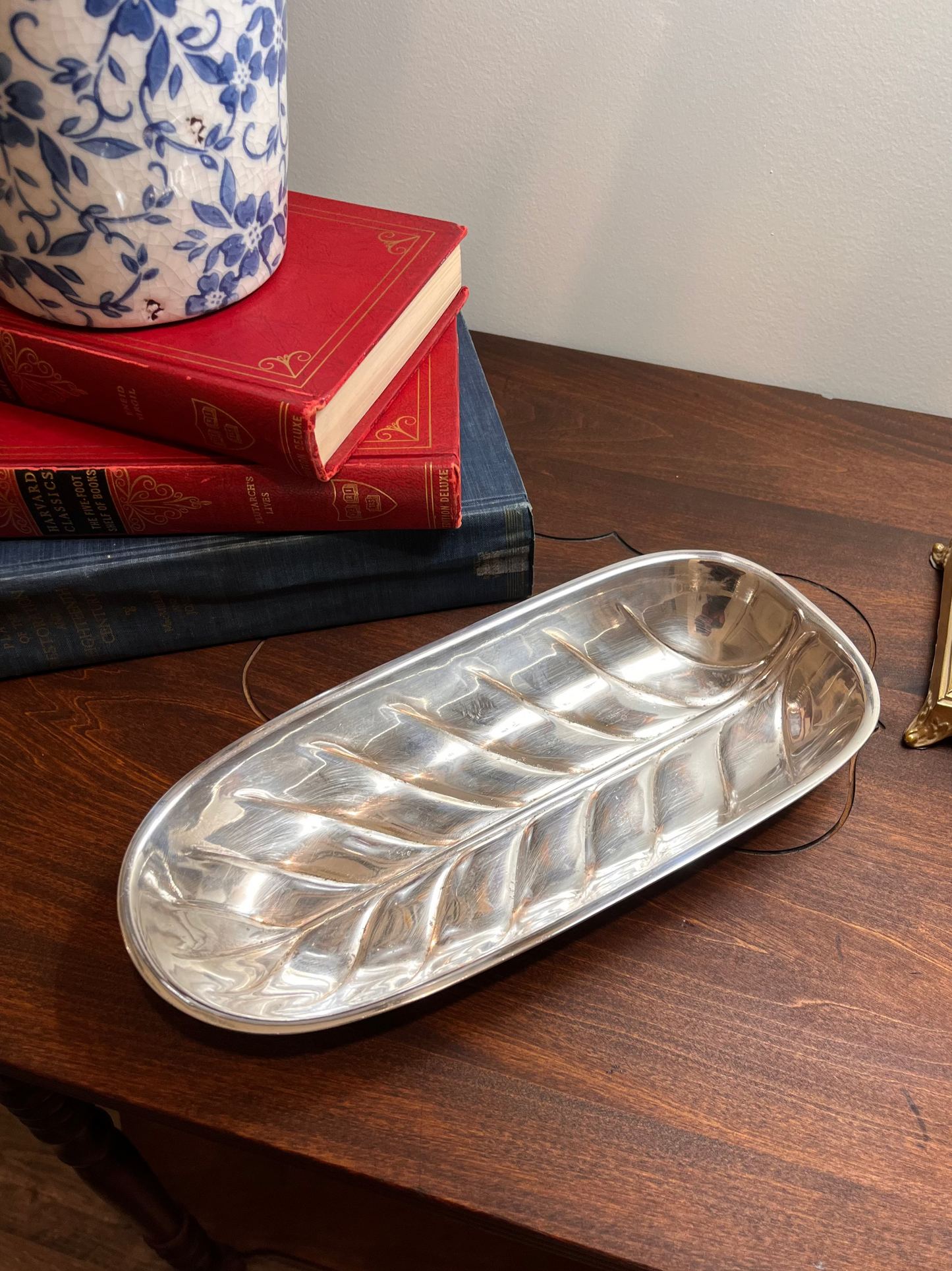 International Silver Co. Banana Leaf Pattern Dish